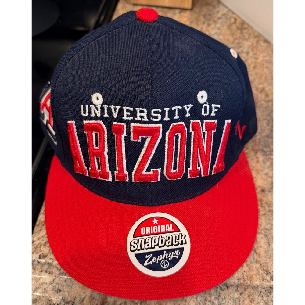 Zephyr University of Arizona Wildcats Snapback Hat Navy Red Adjustable